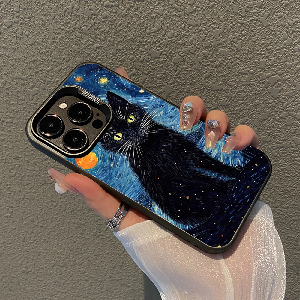 Van Gogh Starry Sky Art Phone Case For IPhone 16 15 14 13 12 11 Pro Max X XR XSMAX 8 7 Plus Matte Shockproof Back Cover