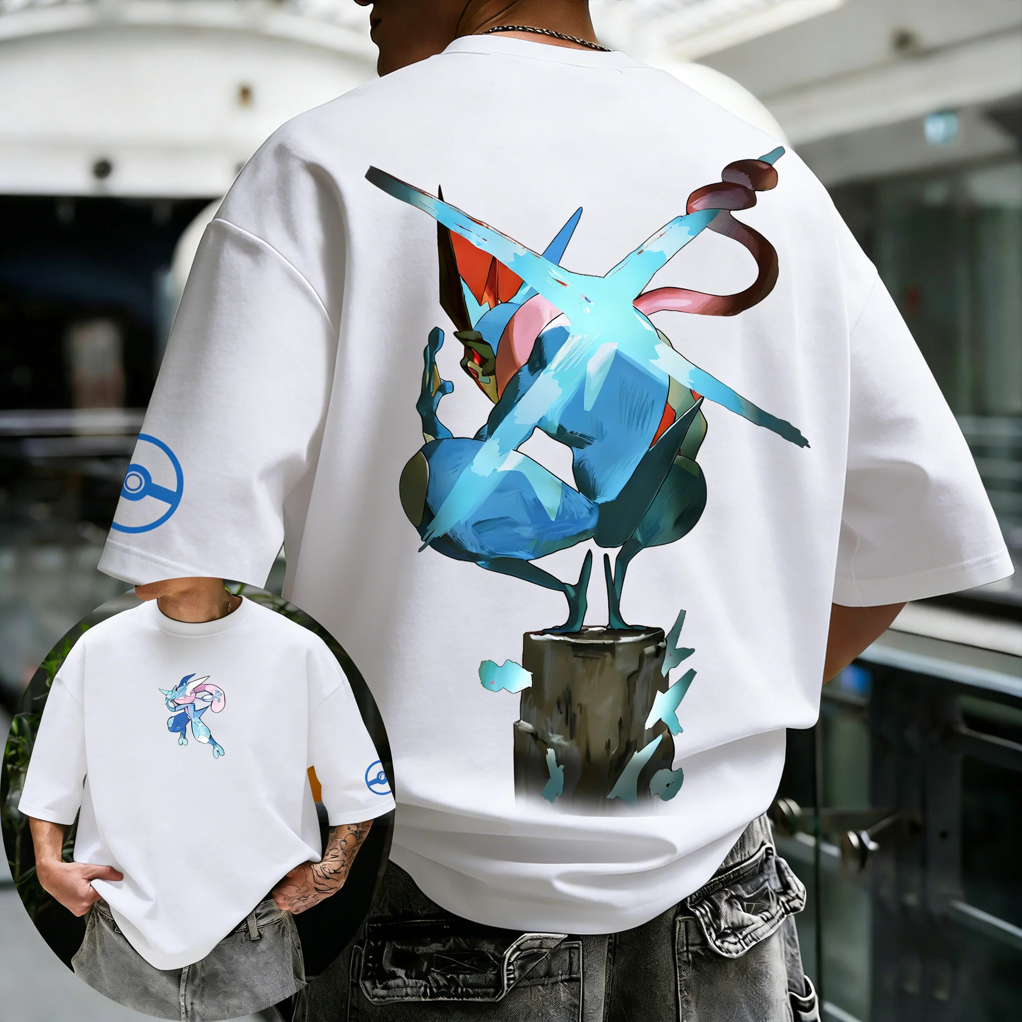 Kaus Katun Cetak Greninja Anim - Anime Cosplay Pokemon ulasan dan harga