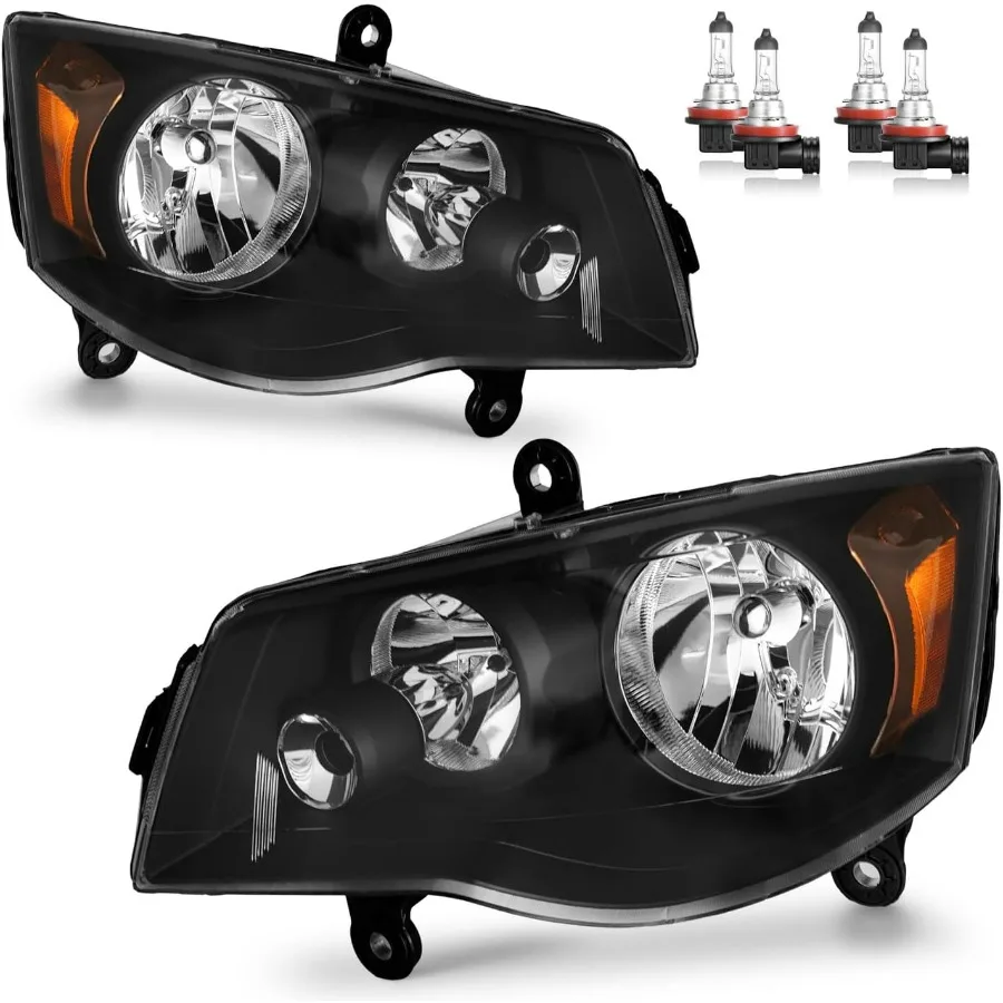 

Headlights Assembly for 2011-2020 Dodge Grand Caravan, for 2008-2016 Chrysler Town Country Headlamp Replacement Passenger and Dr