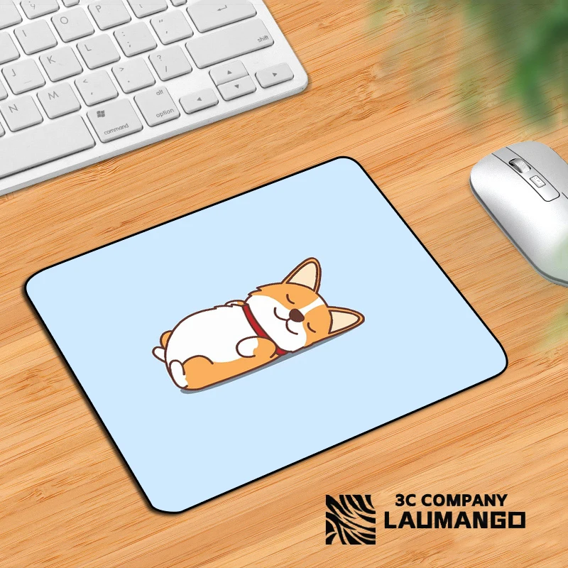 Gaming Cute Mouse Pad Small corgi Shiba inu Pc Accessories Deskmat Mousepad Gamer Keyboard Mats Anime Mause Pads Kawaii Laptops