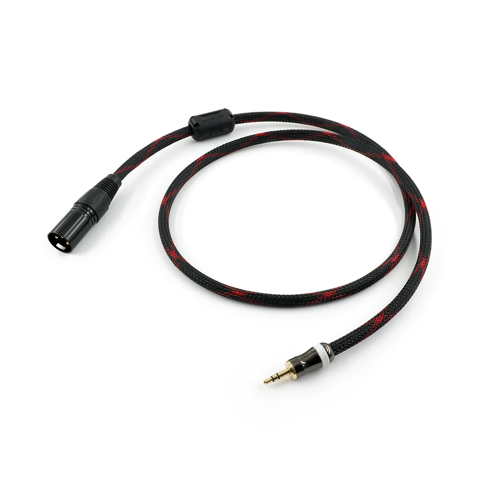 Cavo da 3,5 mm a XLR di grado trasmissione - Nucleo OFC bilanciato con triplo schermatura e spine dorate (1M-10M) ​
