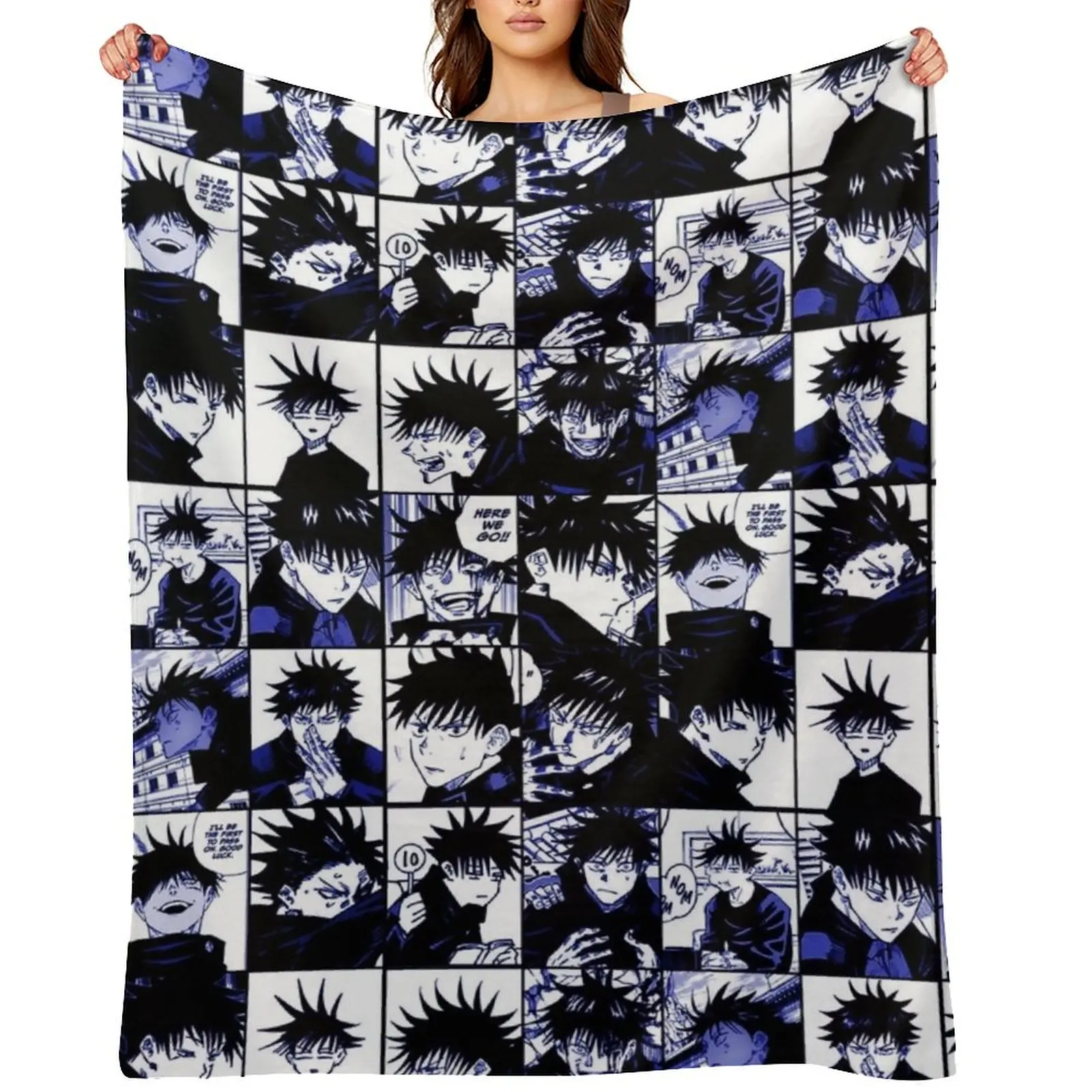 Fushigurojjk manga collage - color version Throw Blanket Hairys Decorative Beds Luxury Thicken Vintage Blankets