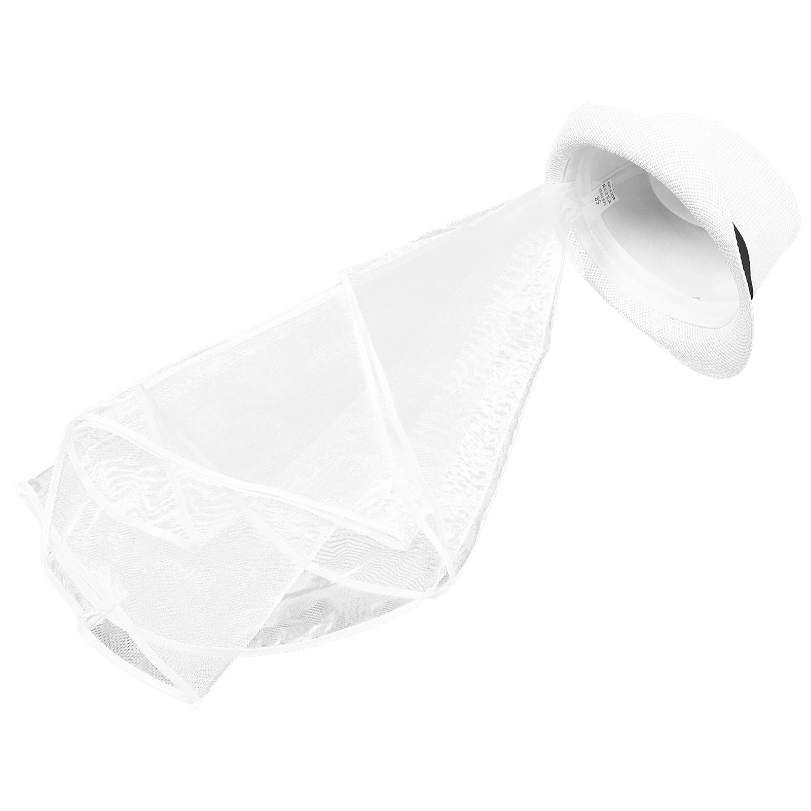 

Jazz Hat Veil White Bridal Wide Brim Wedding Hat for Women Bride Party Photoshoot Accessories Pearl Decor Fedoras