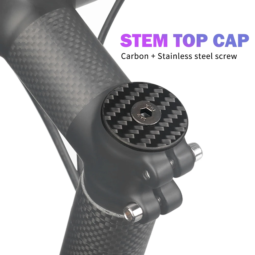 TOSEEK Fahrrad-Steuersatz Carbon-Top-Cap Carbonfaser-Vorbaukappe 28,6 mm 1 1/8 Zoll Gabelrohr Steuerkappenabdeckung Teile