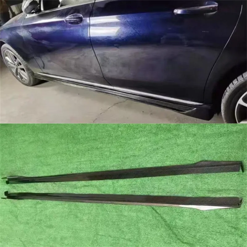 

For Mercedes Benz E Class W238 W213 Coupe 2017+ ReaI Carbon Fiber Side Skirts Extensions Lips Spoiler Body Kit