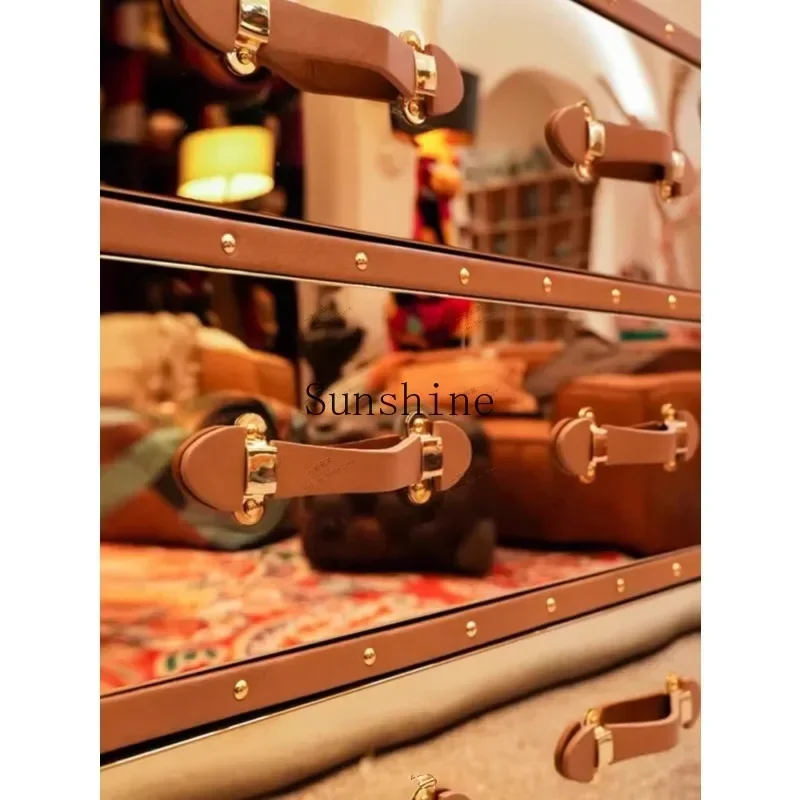 Armoire de Rangement Décorative, Style Français Rétro