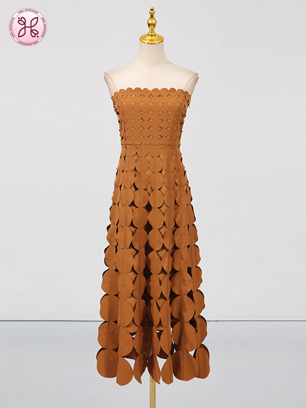 Robe découpée circulaire pour femmes, sans bretelles, taille haute, Patchwork, ourlet à pampilles, couleur unie, Maxi, vêtements d'été, 2025