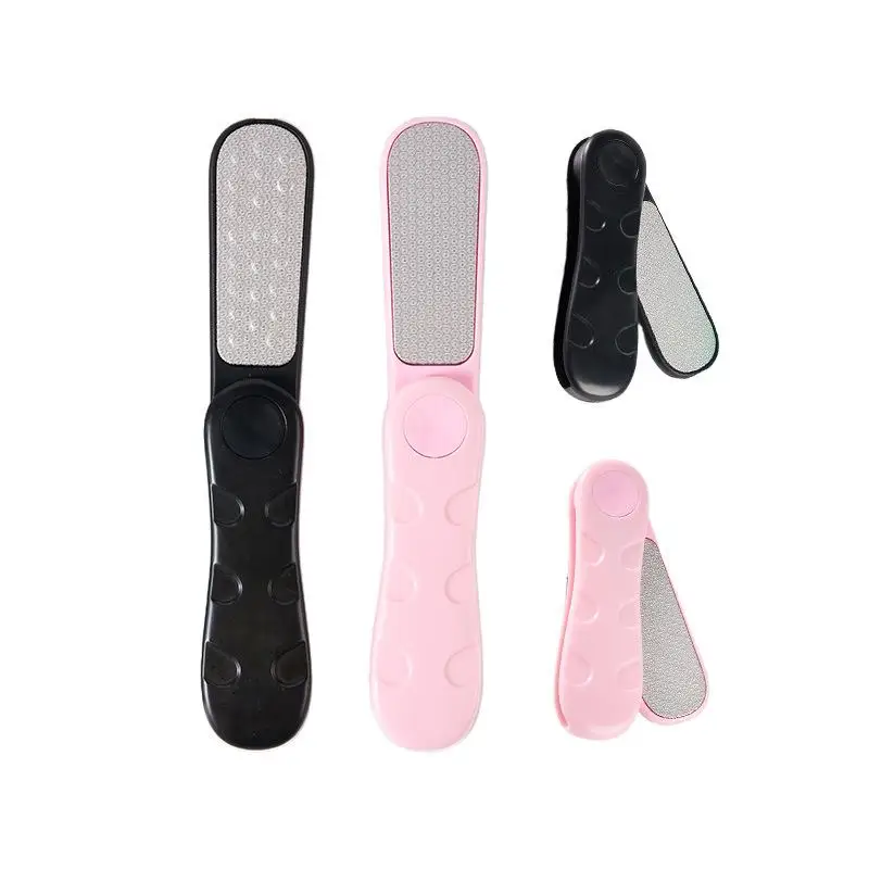 

【O】Stainless Steel Folding Double-Sided Foot File Callus Remover For Dead Skin Professional Pedicure Tools Callus Scraper