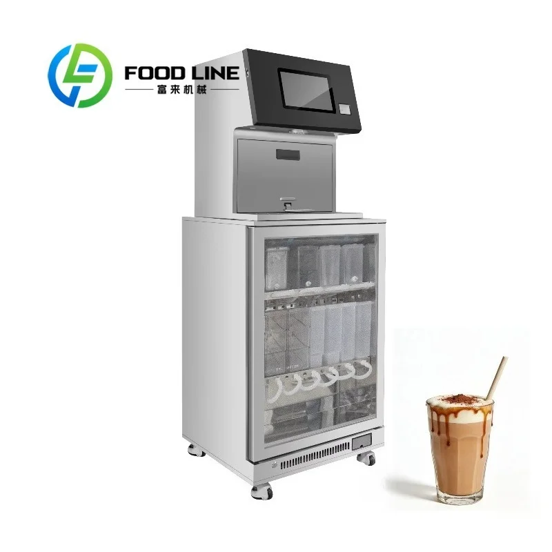 

Vertical Smart Bubble Tea Machine Automatic Pearl Cooking Tea Brewing Milk Frothing Equipment For Home Café CE Certified
