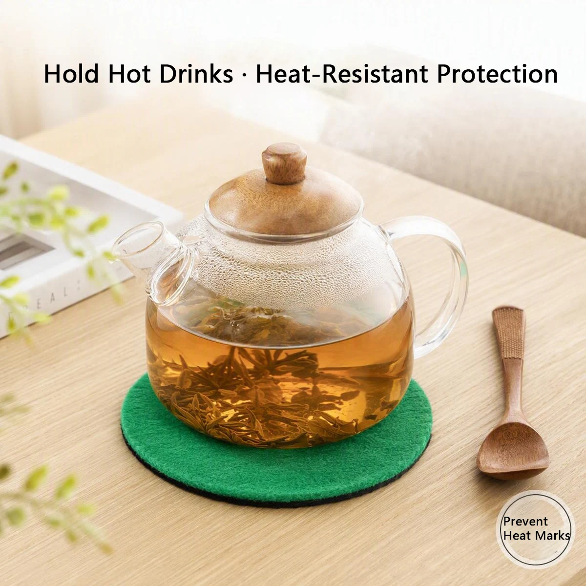 4Pcs Diving Material Crystal Ultra-Soft Water Cup Mats, Heat-Insulating Coffee Cup Mats, Dish Plate Heat-Insulating Mats, Non-Slip Plush Cup Mats, Water-Proof Cup Mats