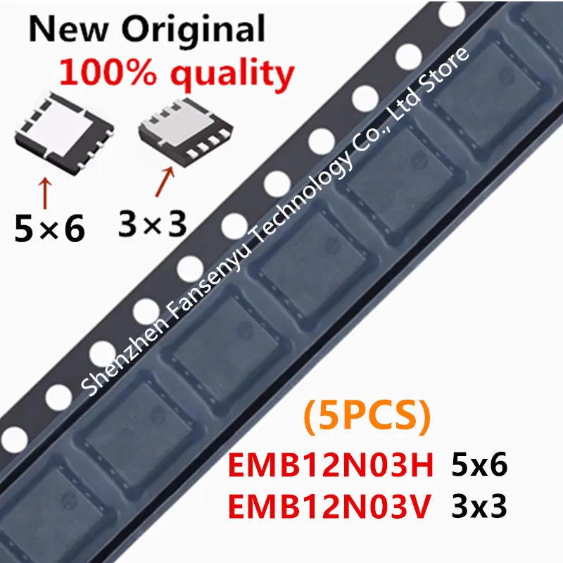 (5piece)100% New EMB12N03H EMB12N03V EMB12N03 B12N03 QFN-8 Chipset