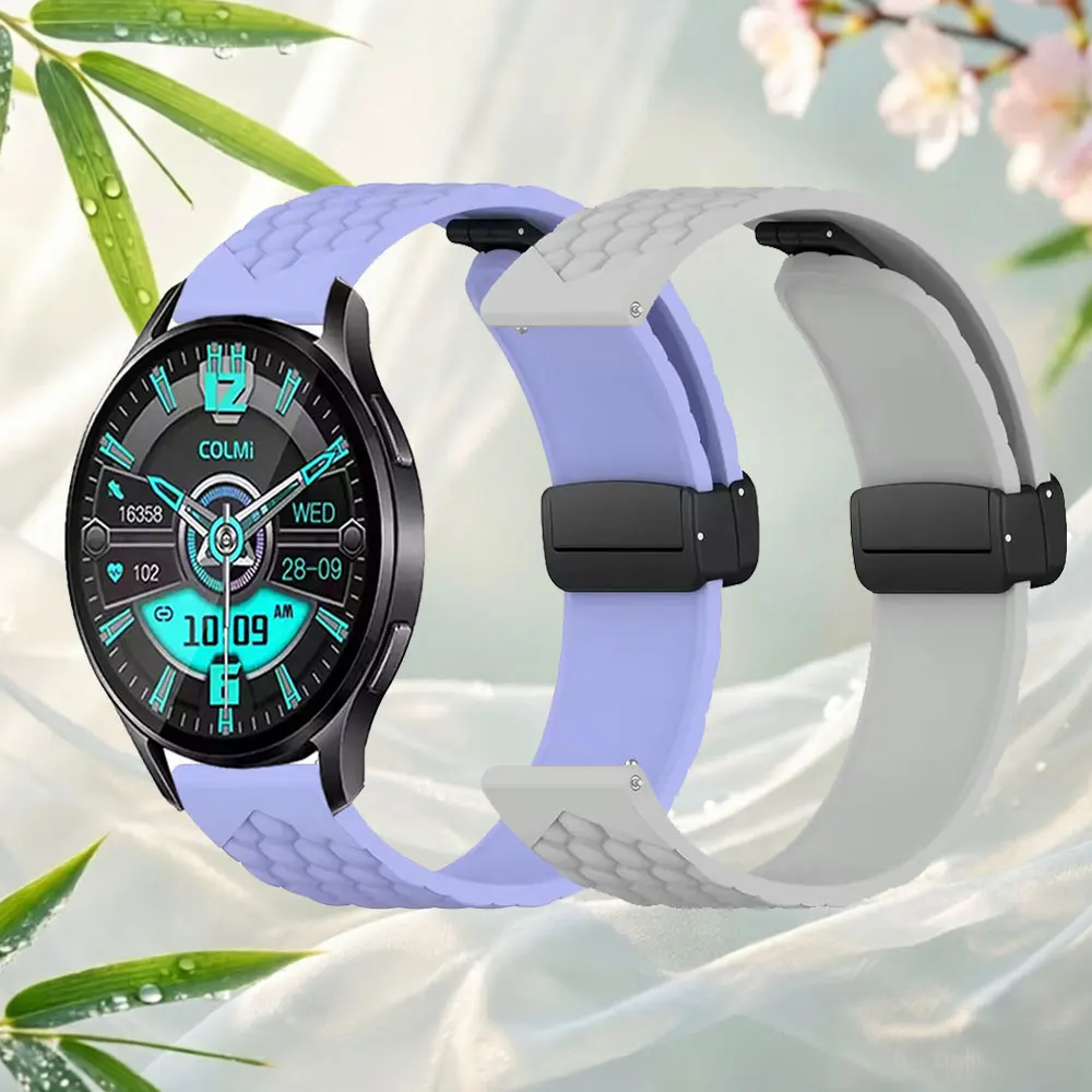 For COLMI P81 P71 Band for COLMI M42/C81/C60/C61/P68/P73/V68/V70 Silicone Magnetic Buckle Bracelet 20 22mm Sports Watch Strap
