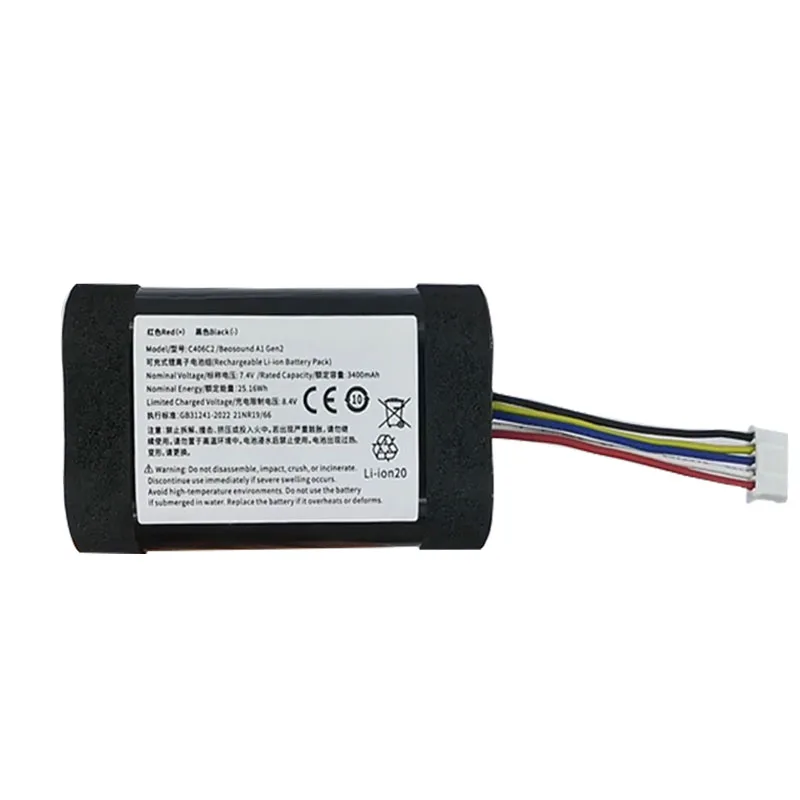 C406C2 7.4V 3400mAh 25.16Wh Replacement Li-ion Battery Pack for B&O Beosound A1 Gen 2 Bluetooth Speaker Battery Accessories
