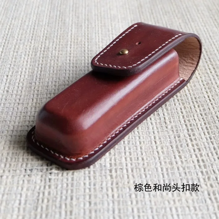 

1 Piece Handmade Vegetable Tanned Leather Belt Pouch for 130mm Victorinox Swiss Army Knife