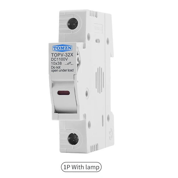 TOMZN Ein Satz DC-Sicherungshalter 10*38mm Hochspannung Solar-PV 1100V TOPV-30 Basis Photovoltaik-System-Schutz GPV