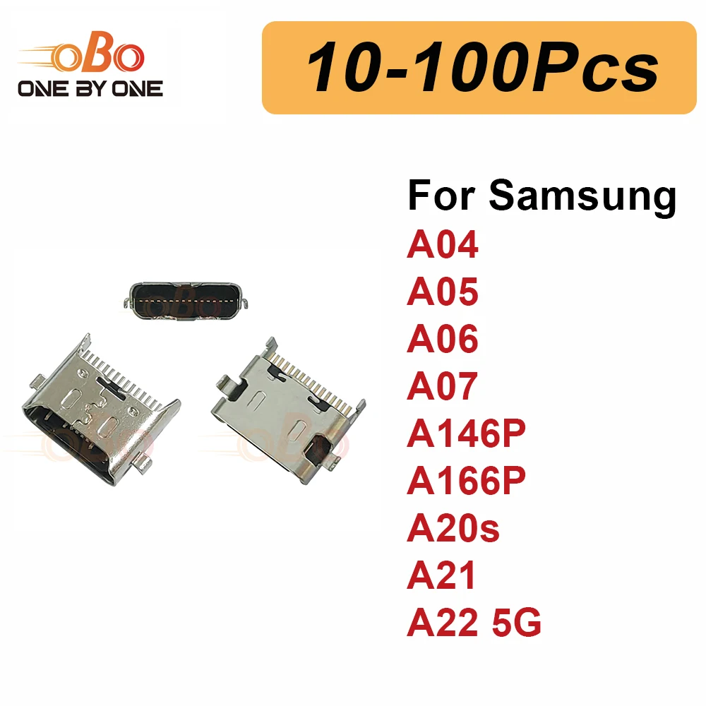 10-100Pcs Charging Port Dock Plug For Samsung A04 A05 A06 A07 A20s A21 A146P A166P A22 5G USB Charger Connector Socket Repair