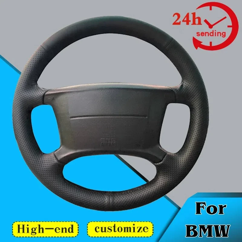 Custom Car Steering Wheel Cover 100% Fit For BMW E36 E46 E39 E83 E53 Car Accessories DIY Microfiber Leather Steering Wrap