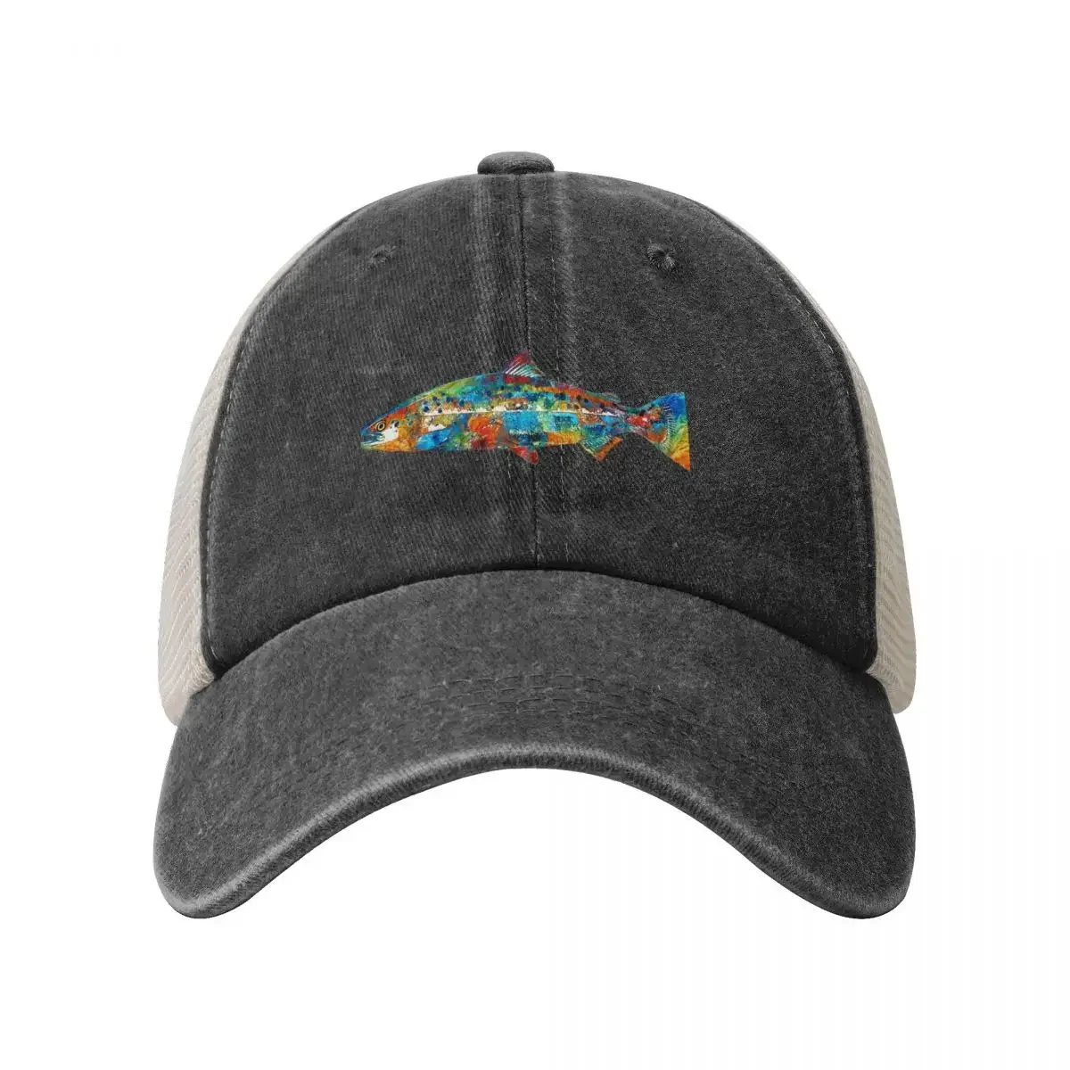 Fish Art Print - Colorful Salmon - By Sharon Cummings Baseball Cap New In Hat Hat Beach Hat Man Luxury Mens Women's