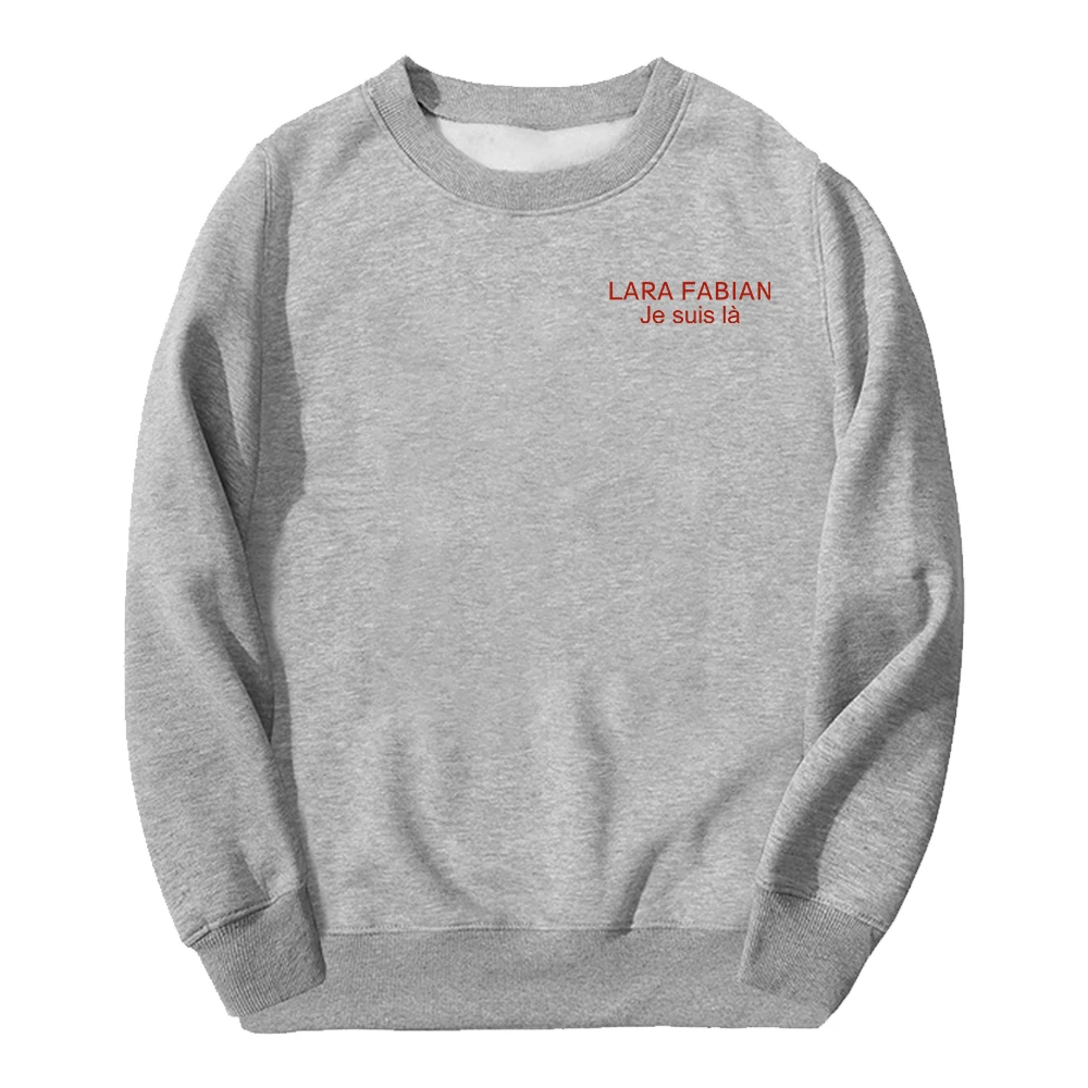 Lara Fabian Jizѕѕ Ià Merch للجنسين بياقة دائرية وأكمام طويلة ملابس الشارع الشهير للرجال والنساء بلوزات ملابس عصرية #3