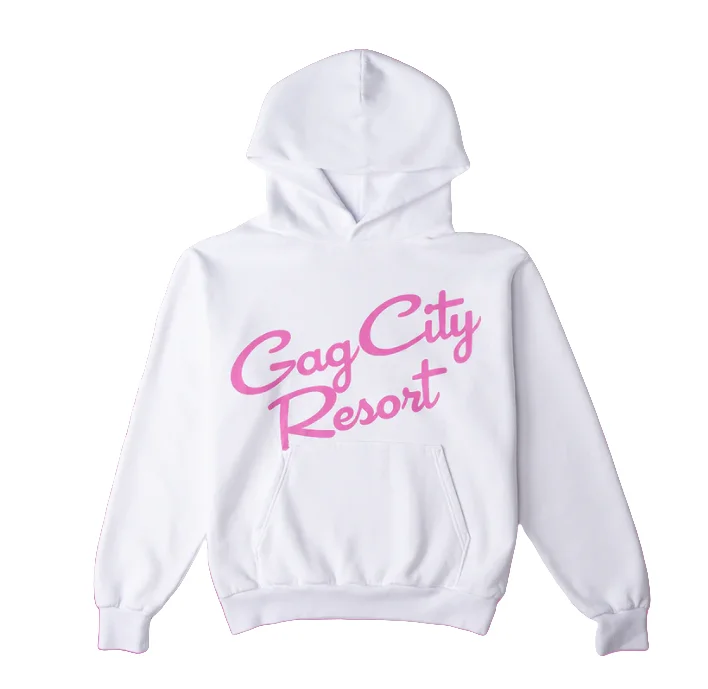 مغني الراب نيكي ميناج الوردي الجمعة 2025 جولة حول العالم الكمامة مدينة منتجع طباعة الخريف كنزة بغطاء رأس من الصوف ملابس طويلة الأكمام موضة الشارع الشهير #1