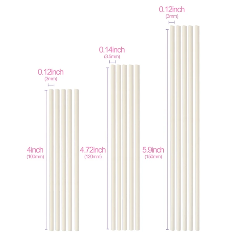 100Pcs/Pack DIY White Lollipop Sticks,Disposable Paper Cake Sticks,Suitable For Cakes, Lollipops, Hard Candy, Candy Decor