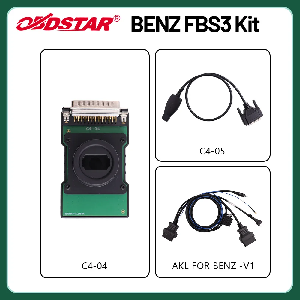 OBDSTAR for BENZ FBS3 Kit for OBDSTAR X300 Classic G3 and OBDSTAR MP001 Programmer to Read PIN Code / Reset ECU / Program Keys