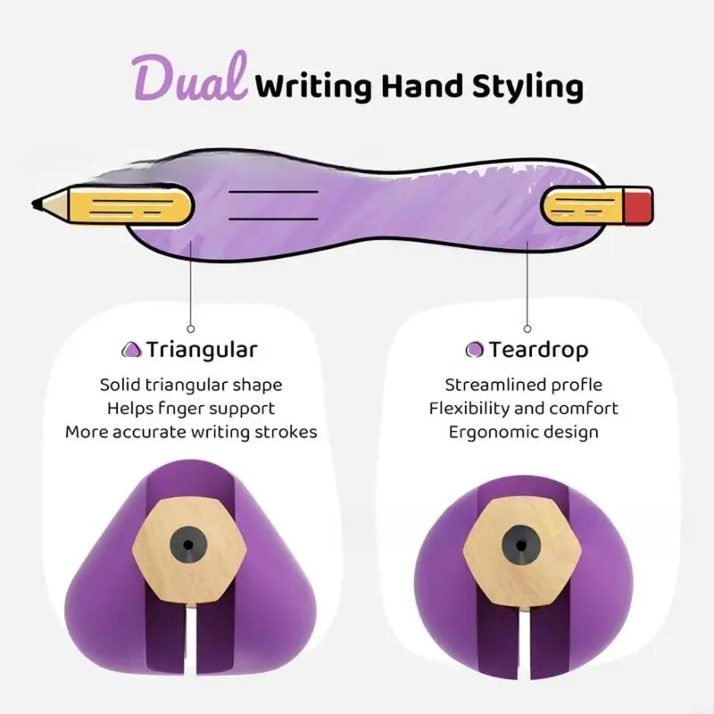 Soft Silicone Pen Grip Handwriting Grip for Left and Right Handed Kid Writing