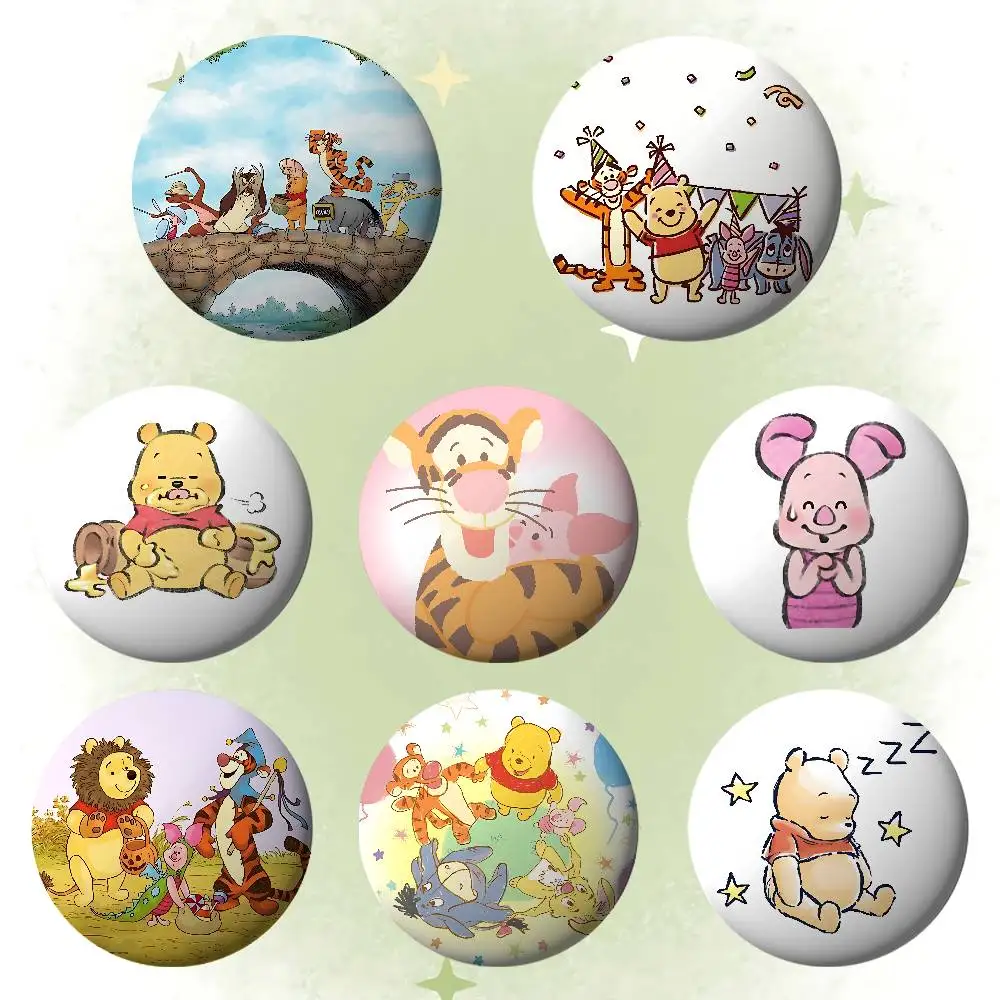 TV Winnies The Poohs Badges Tinplate Soft Button Pin Brooch Metal Badge Custom Jewelry Accessories Hat Bag Lapel