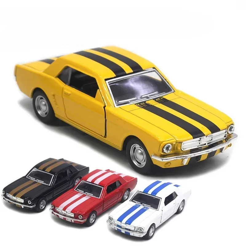 1:32 Ford Mustang vintage car ﻿Model Car Alloy Diecast Metal Pull Back Cars Toy Simulation Educational  For Kids Gifts