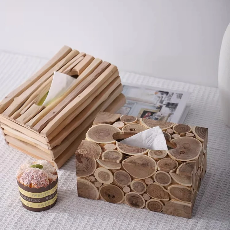 

Wooden Luxury Napkin Holder Modern Countertop Tissue Storage Elegant Desktop Organizer for Living Room Premium Rustic Decor