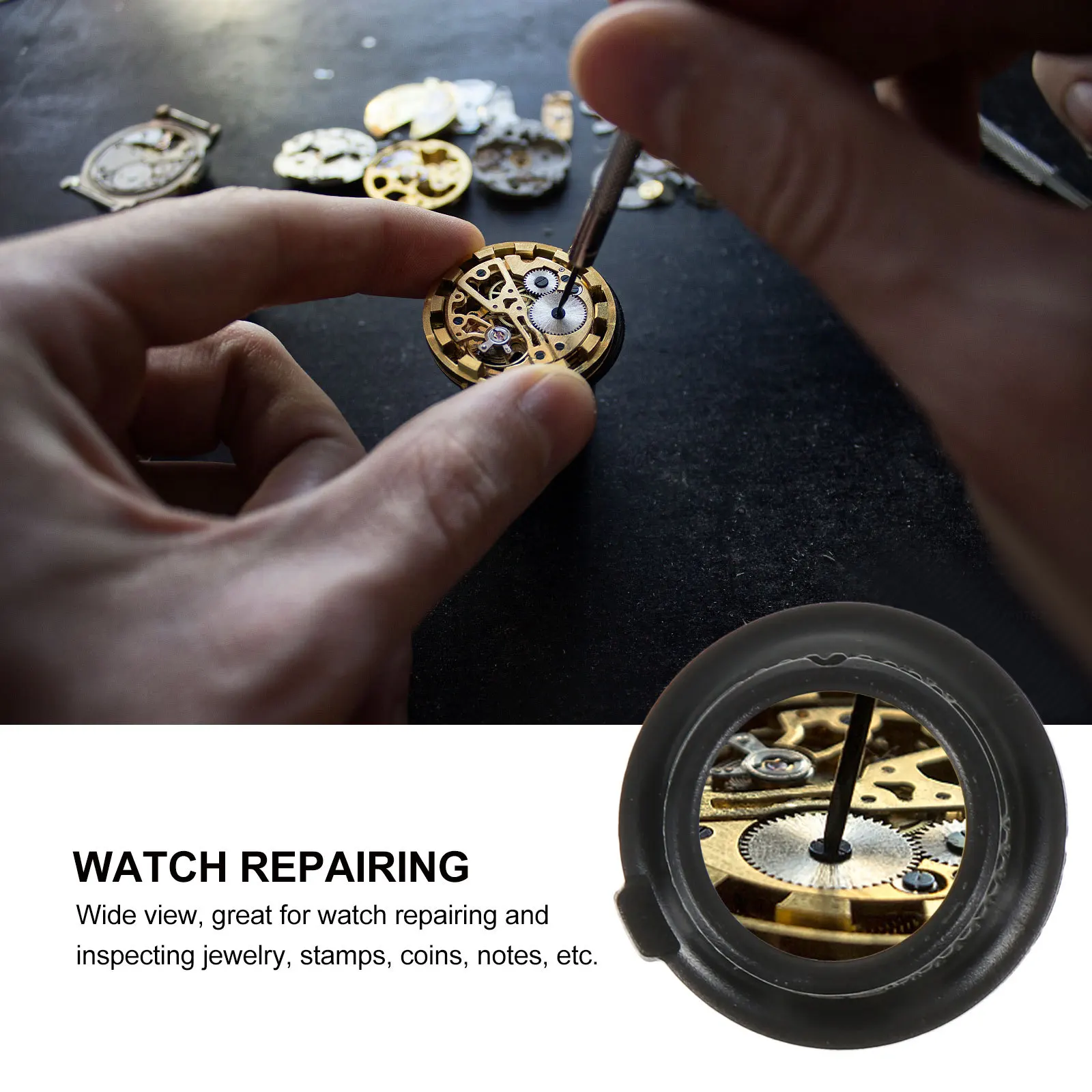 

1Pcs Head-Mounted LED Watch Repair Magnifier Interchangeable Lens Durable Practical Jeweler Tool LED Magnifier
