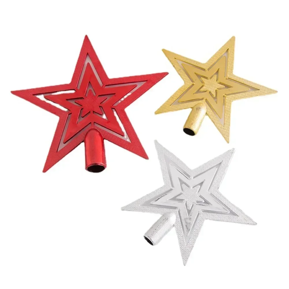 Christmas Tree Decoration Pentagram Holiday Atmosphere Plating Christmastree Top Star Garland Supplies addobbi albero di natale