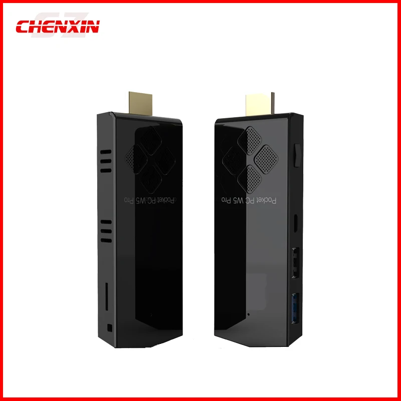 W5 Pro كمبيوتر صغير T5B TV Stick Win10 Linux Intel Z8350 رباعي النواة BT4.0 WIFI5 سطح مكتب صغير 4G/8G ROM 64G/128G ROM USB Pocket PC #4