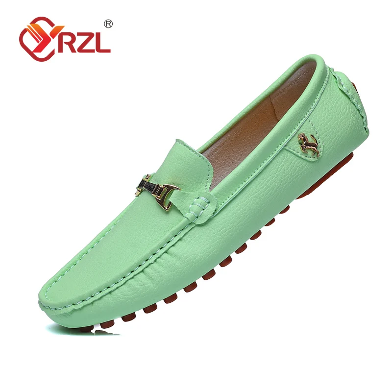 YRZL Handmade Leather Casual Men Shoes Design Loafers Man Comfortable Slip on Men Loafers Hot Sale Moccasins Driving Shoes