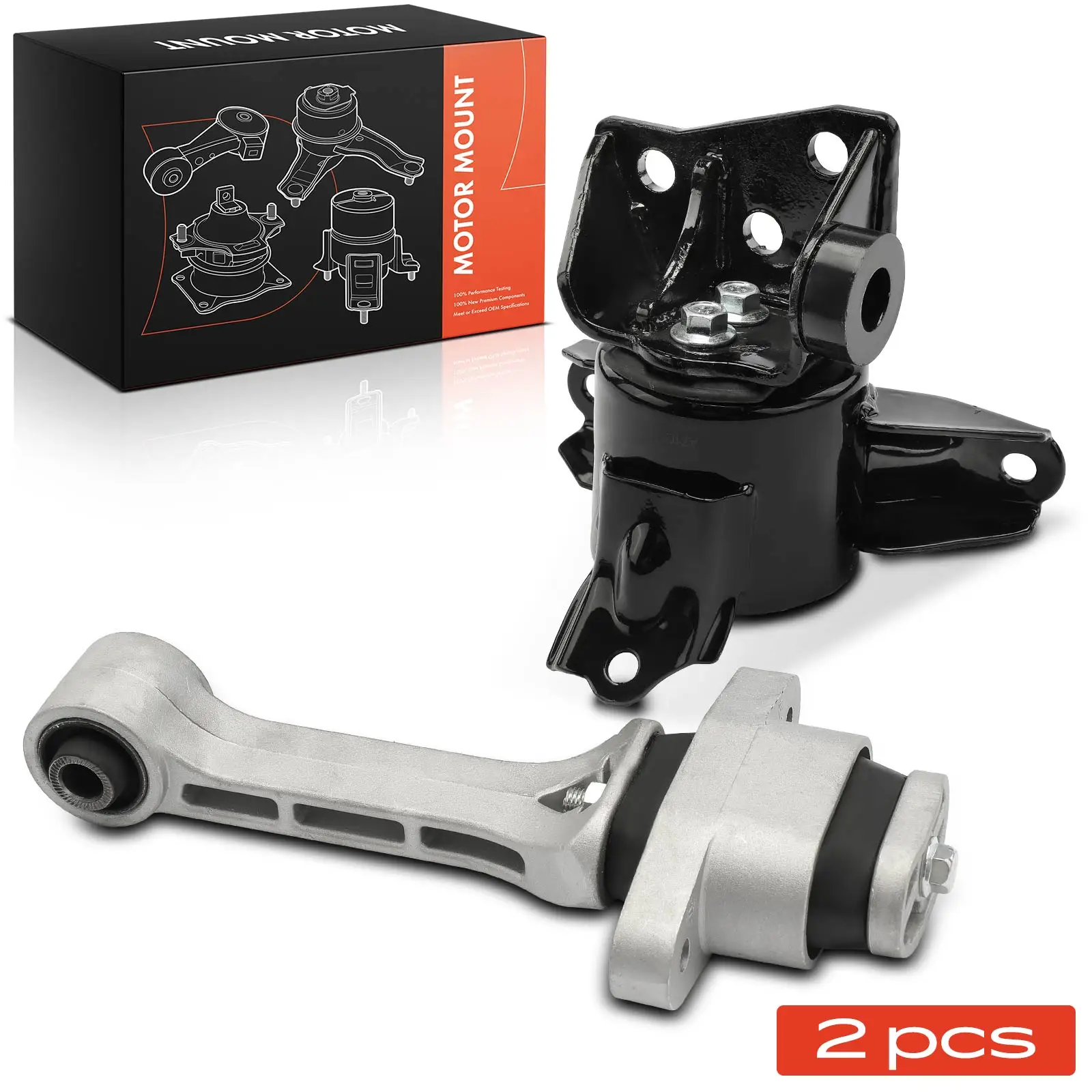 Frankberg 1x Getriebelagerlager+1x Motorlager Vorne Links Rechts für Hyundai iX35 EL LM KIA Sportage SL 2.0L EM-7105 A71021