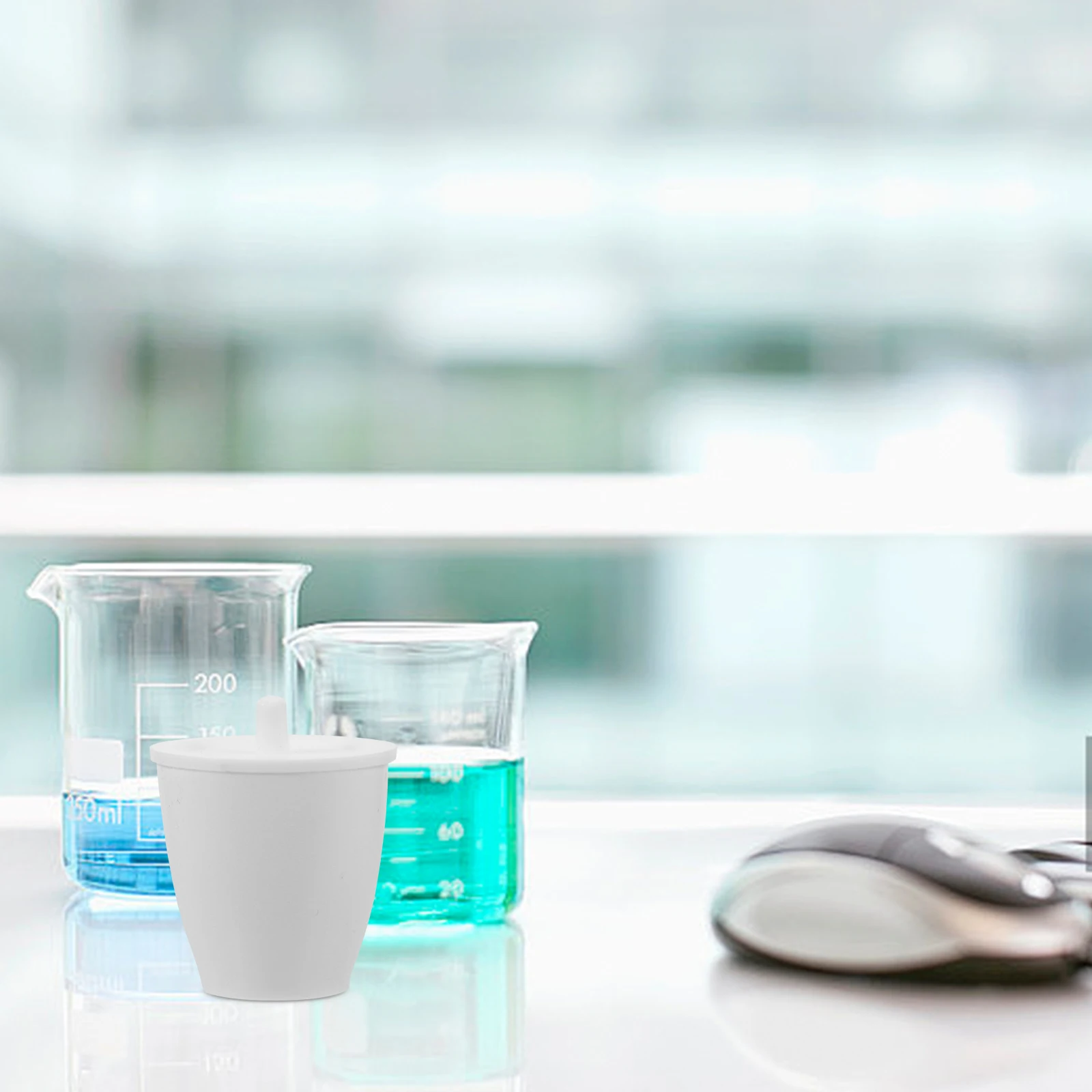 

Crucible Lab Cylinder Laboratory Cup for Melting Metal Experiment Science Mold with Lid Measurement