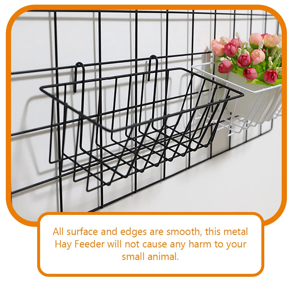 

4pcs Rabbit Rack Metal Feeding Cage Bunny Feeder Durable Feeder Small Animal Supplies Pet Accessories