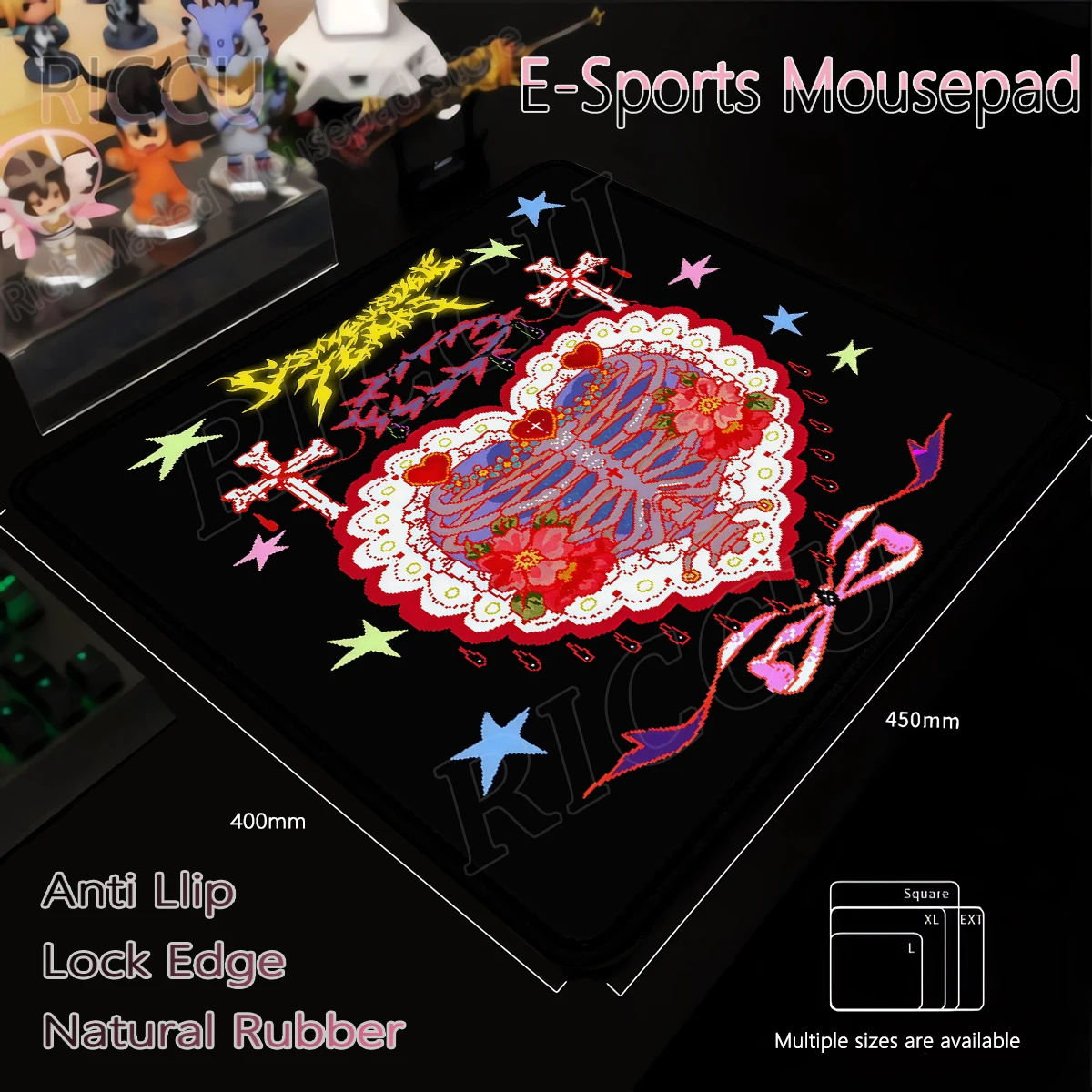 

Love Mouse Pad Art Cute Love Patter Mousepad E-Sports Deskmat Office Desktop Table Mat Gaming Computer Desk Accessories Mausemat