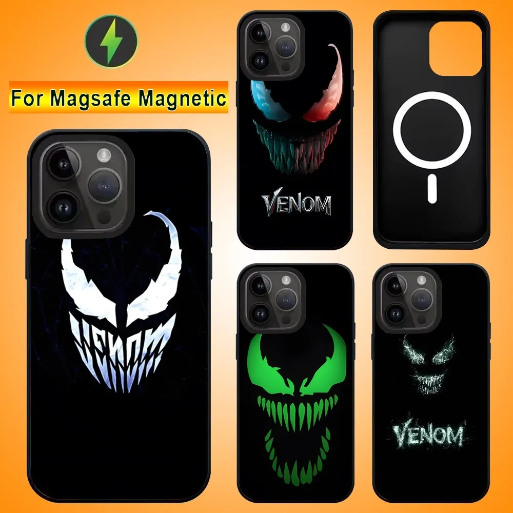 V-Venom's Helmet Phone Case For IPhone 15 14 13 Pro Max 11 12 Mini Alex Mirror For Magsafe Wireless Charging Cover