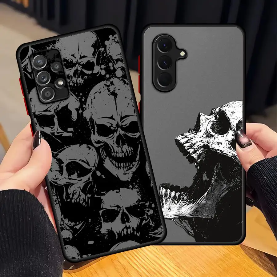 Case for Samsung Galaxy A54 A53 A14 A23 A17 A52 A16 A15 A35 A73 A33 A56 A55 A34 A36 A52S A72 Phone Cover Simple Skeleton