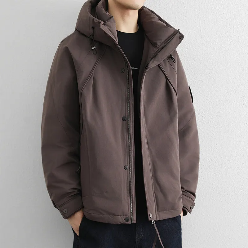 

Легкая мужская зимняя куртка из 90% белого пуха, не занимающая много места, с улучшенной защитой от холода