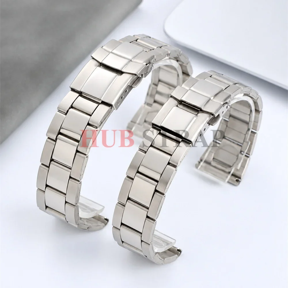Medium Polish Stainless Steel Watch Straps 20mm 22mm Men Metal Watchband for Rolex Submariner for Datejust for Seiko Bracelets