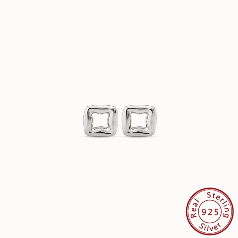 

Uno 50-14k Gold Square Earrings for Women, Luxury Jewelry, Romantic Festival Gift, Simple Fashion, Original,