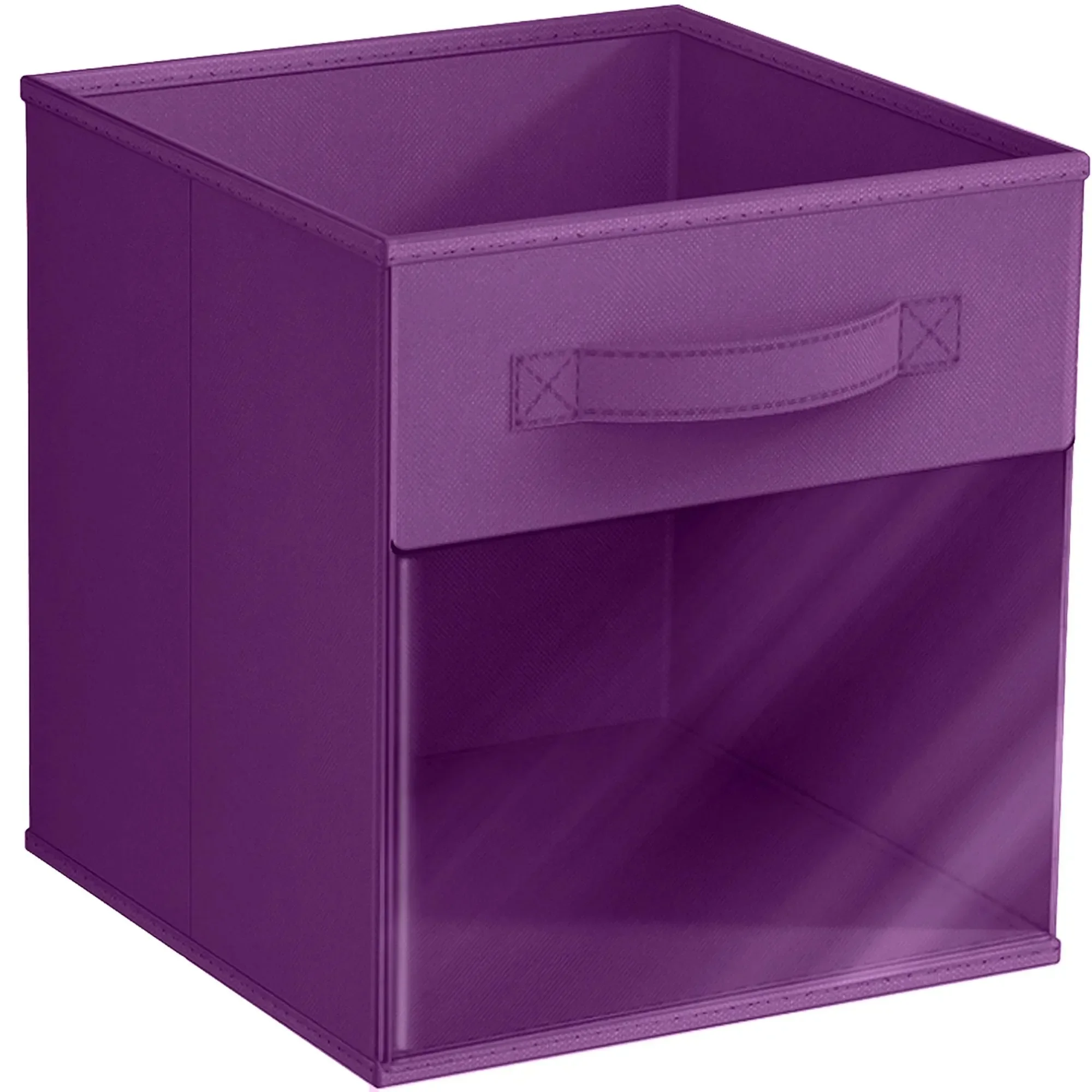 

Sorbus 11 Inch Collapsible Fabric Storage Bin with Clear Window, Purple