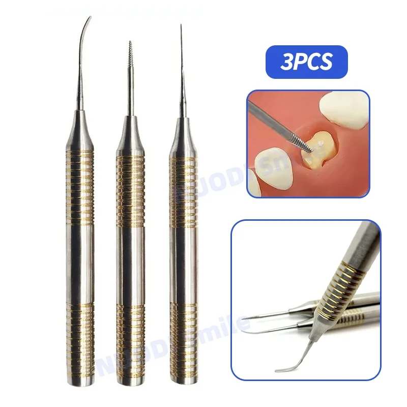 

3 шт., комплект питания Dental Flex Periotome, титановый наконечник, винт для извлечения зубов, лифт, гибкие инструменты для точного удаления зубов