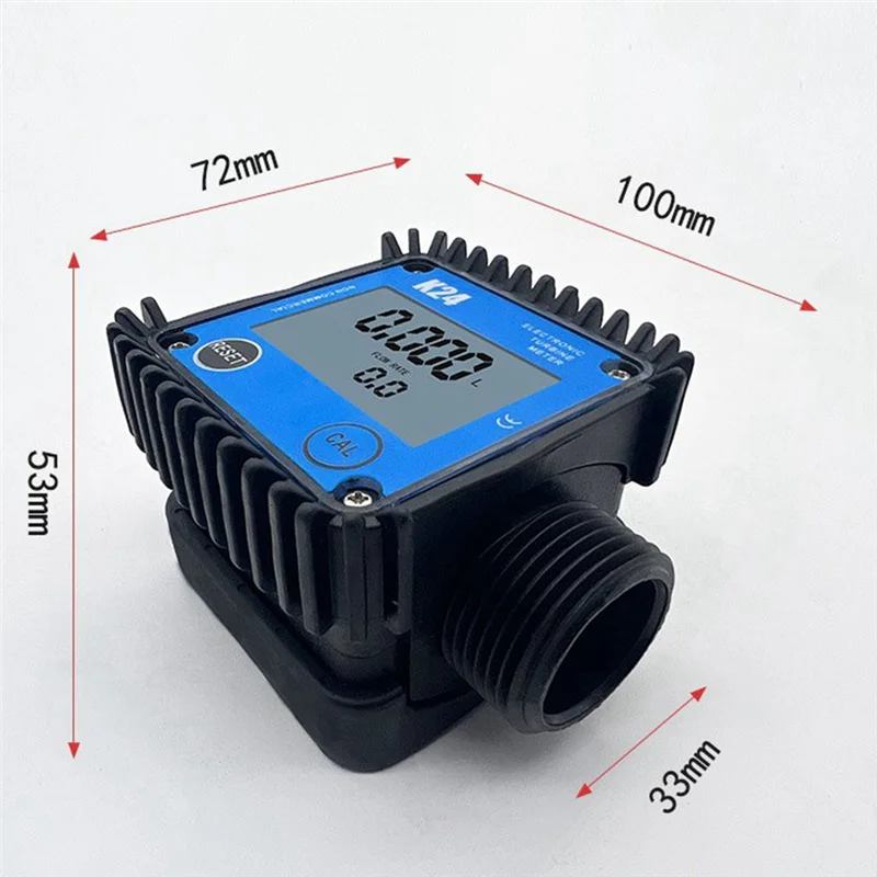 Débitmètre de Carburant LCD K24 pour Turbine, Outil Numérique de Mesure du Débit d'Eau