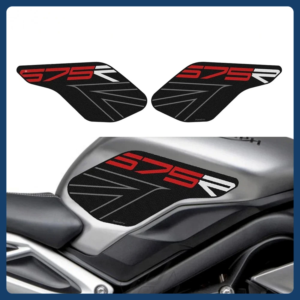 

Наклейка на мотоцикл для Triumph Daytona 675 R 2013-2016, наклейка, аксессуары для мотоцикла, боковая накладка на бак, защитные коврики для наколенников