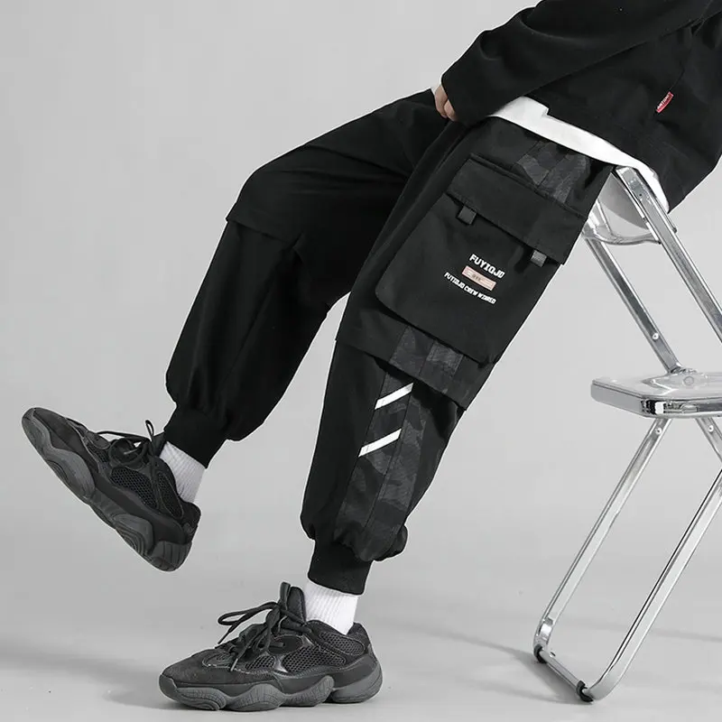 

Men Cargo Pants Multi Pocket Harem Pants Male Hip Hop Jogger Sweatpants Harajuku Style Men Casual Trousers Fashion Streetwear