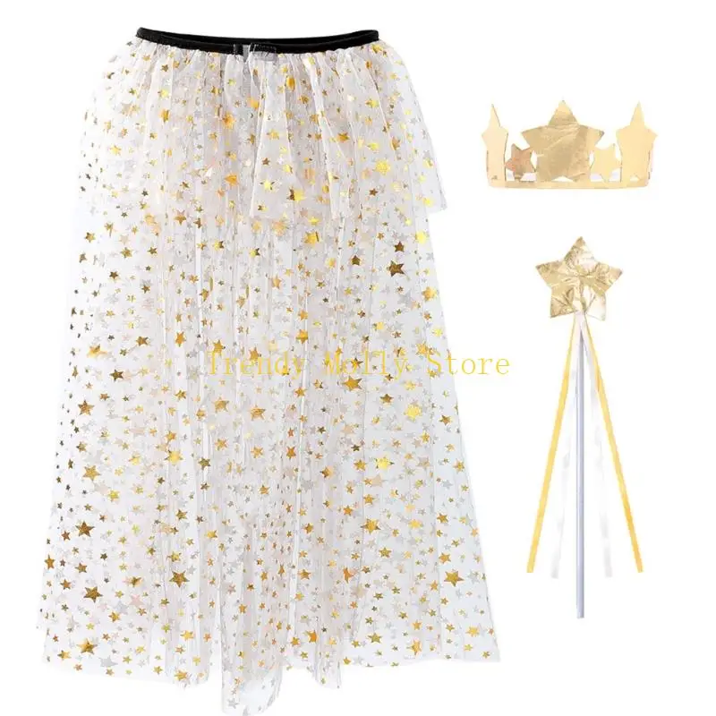 

N5KB Princess Dressing up Clothes Halloween Birthday Party Costumes Princess Cloak