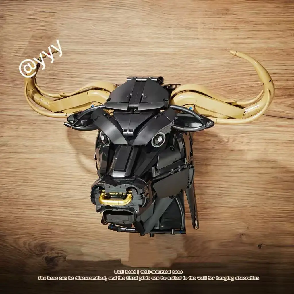 

New/1460PCS Mechanical Bull Head Building Blocks - Black STEM Educational Toy, Perfect Gift for Boys Birthday Christmas